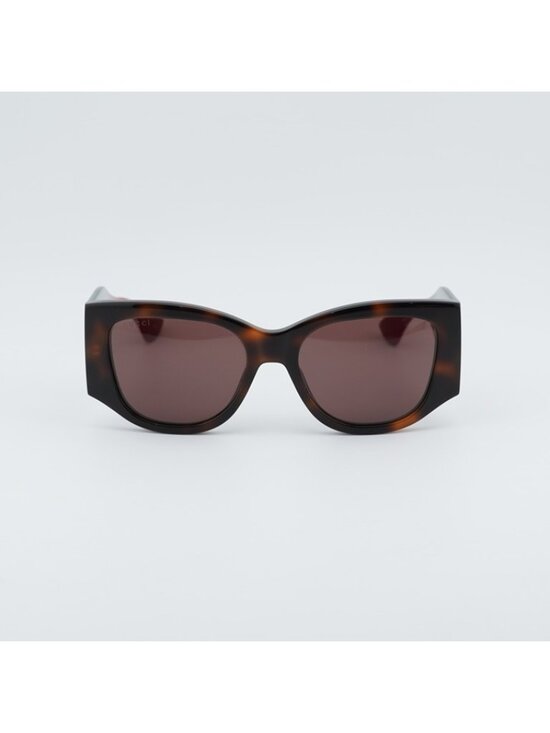 Gucci GG2115S 002 Sunglasses Dark Havana Cat Eye Frame, Brown Lenses main image 8